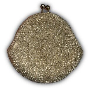 Small silver beaded coin purse